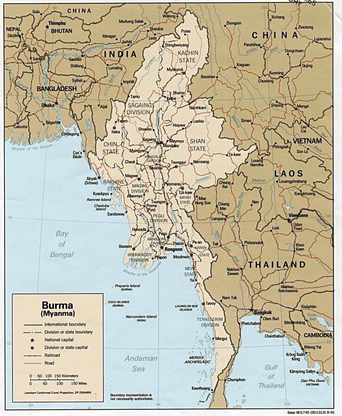 Myanmar kort hd