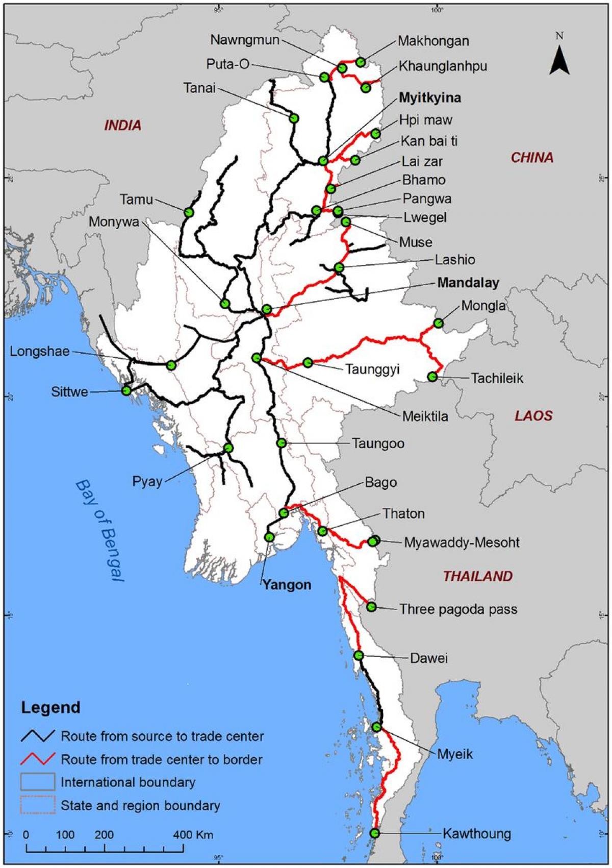 Myanmar køreplan detaljer