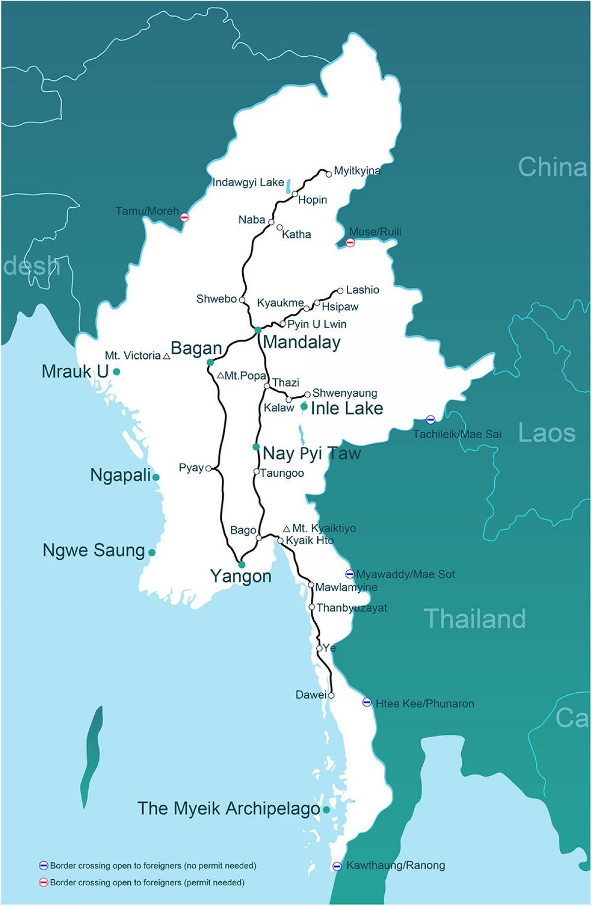 Myanmar tog kort