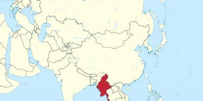 Verden kort Myanmar, Burma