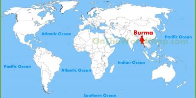 Burma placering på kort