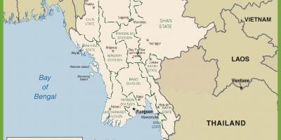 Burma politiske kort