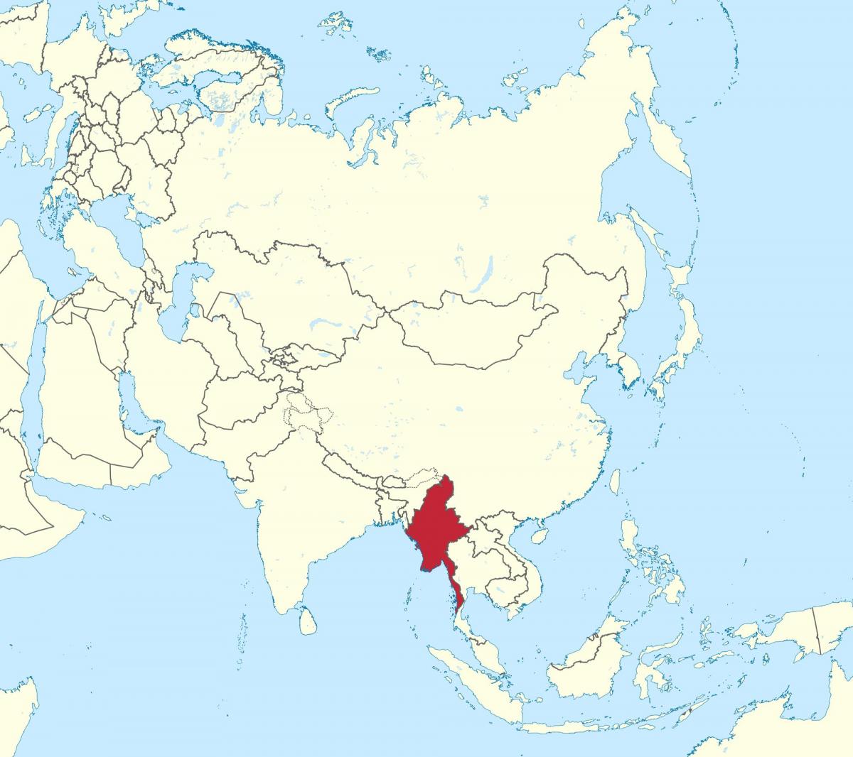 verden kort Myanmar, Burma