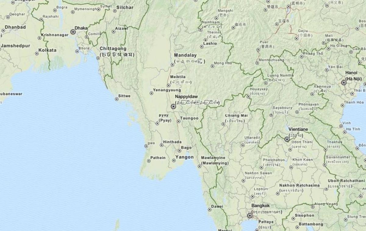 gps-kort til Myanmar